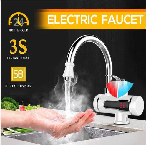 🔥 Instant Electric Hot Water Faucet – 3000W | LED Temperature Display | Free Delivery | Ably Mart