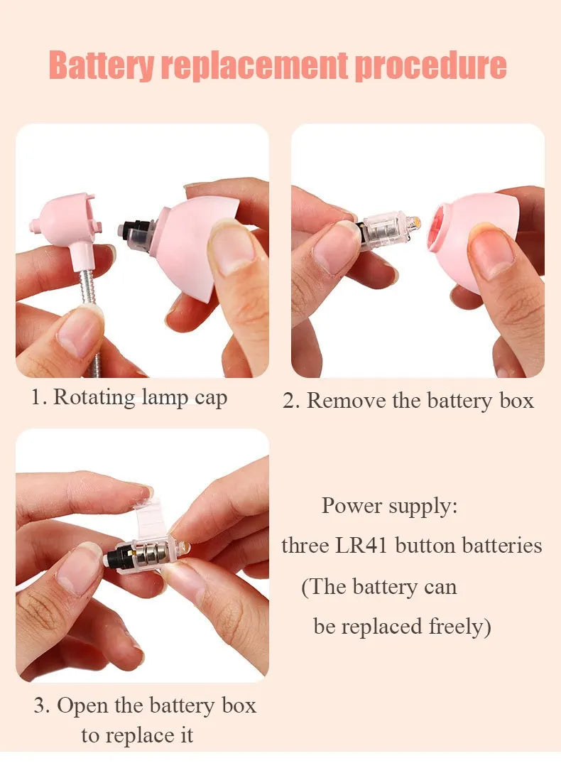 Mini LED Clamp Lamp – Portable USB-Powered Desk Light with Adjustable Flexible Neck, Strong Clamp Base, Eye-Friendly Flicker-Free Lighting for Home, Office, Bedside &amp; Travel ( Random Color)