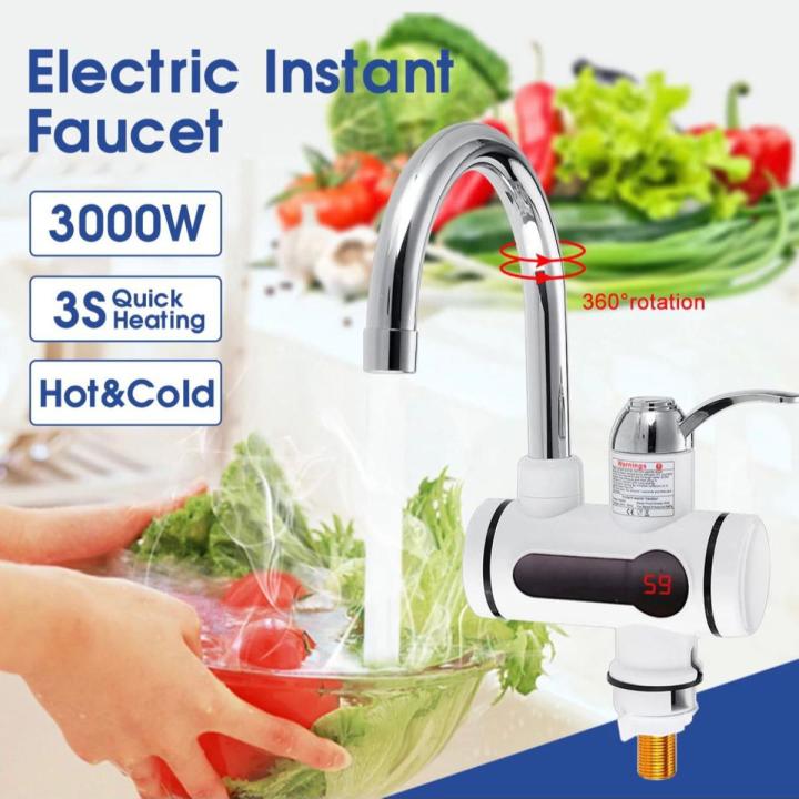 🔥 Instant Electric Hot Water Faucet – 3000W | LED Temperature Display | Free Delivery | Ably Mart