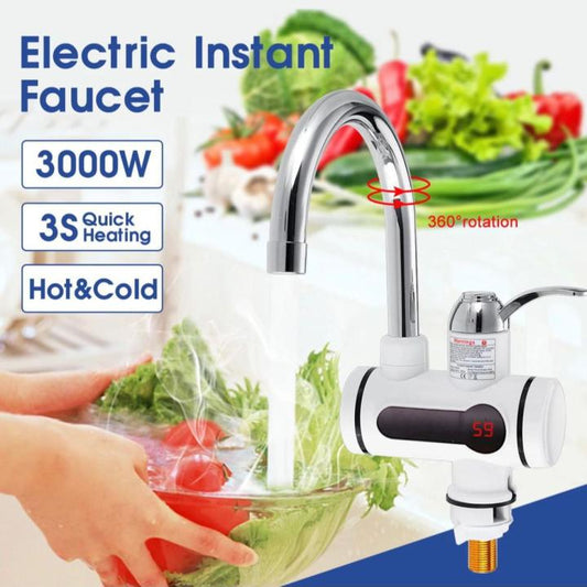 🔥 Instant Electric Hot Water Faucet – 3000W | LED Temperature Display | Free Delivery | Ably Mart