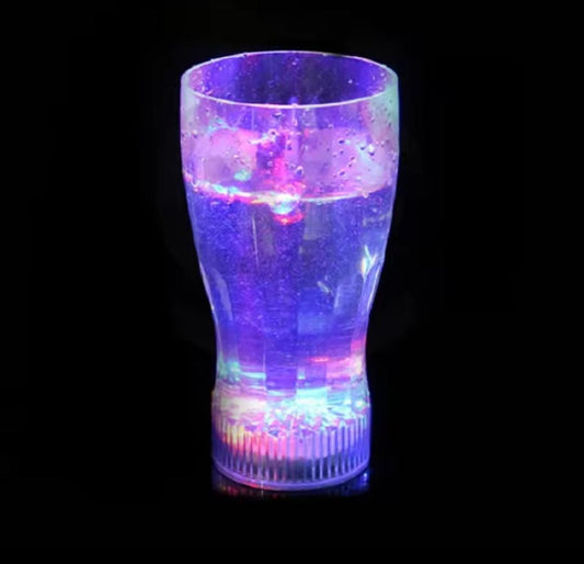 Plastic LED Flashing Cup LED Light up Beer Cup Water Hanging Glass Cup for Wedding Party - 1pc Plastic LED Lighting Bulb - Decor LED Glowing Plastic Cups Fashing Drink Luminous Lights Cup - 250ml ( With Box )