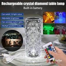 🔥 Crystal Diamond Touch Lamp – RGB Colors | Remote Control | Rechargeable LED Light | Free Delivery | Ably Mart